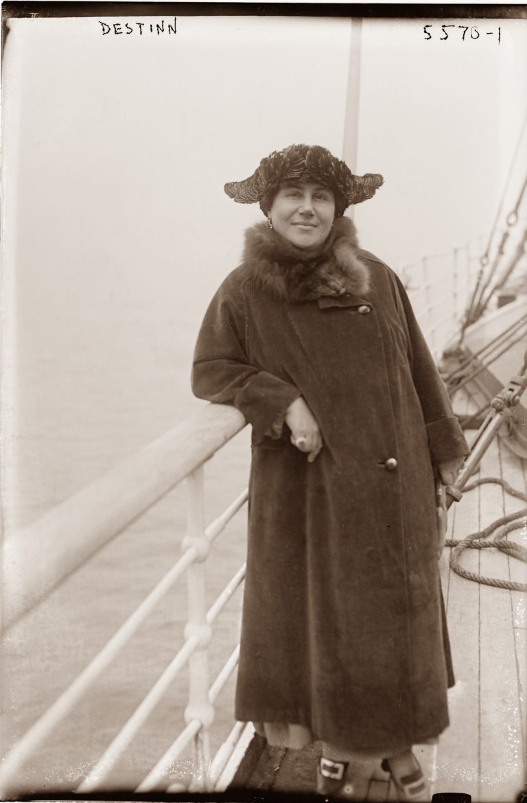 Ema Destinnová on a ship. magic bohemia tarot of prague