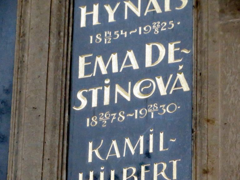 Tomb of Ema Destinová (sic) at the Vyšehrad Cemetery in Prague magic bohemia tarot of prague