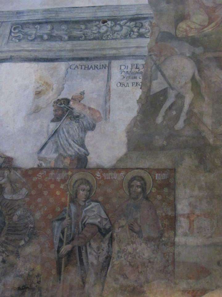 Fresco inside Prague Crossroads. magic bohemia tarot of prague