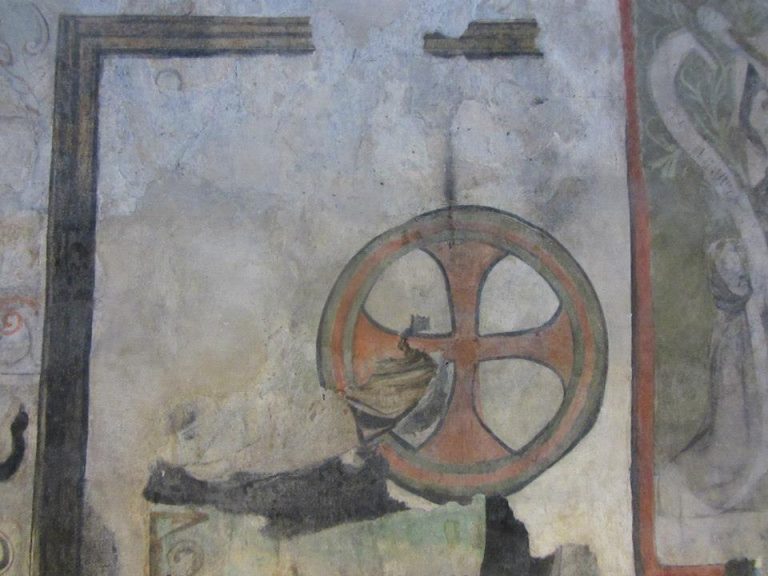 Fresco inside Prague Crossroads