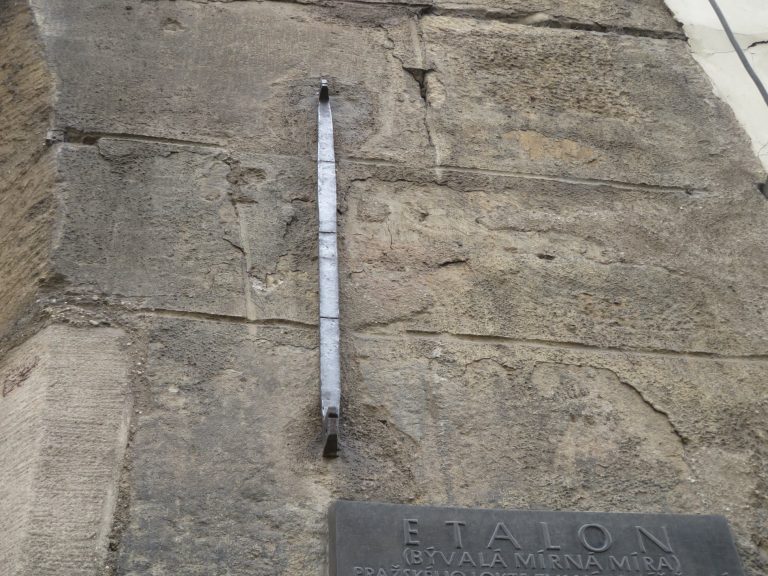 Measuring rod at New Town Hall