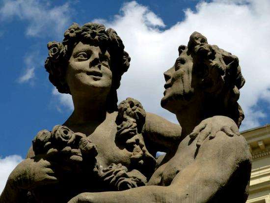 Sculpture at Vila Amerika magic prague bohemia tarot masonic legend