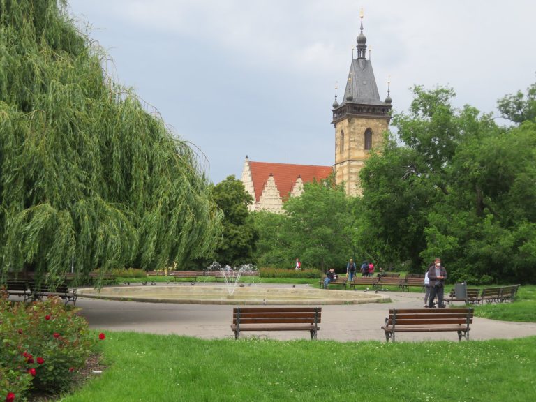 Karlovo náměstí with New Town Hall in the background apocalypse